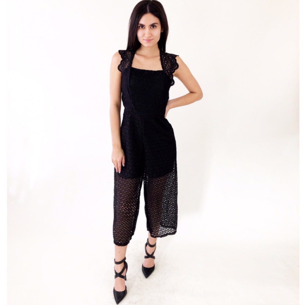 Black Crochet Jumpsuit